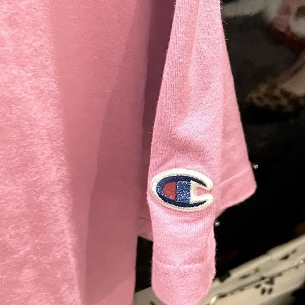 WOMENS CHAMPION HERITAGE VINTAGE LOGO CROP TEE COLOR ICE CAKE SIZE LARGE - Picture 9 of 12